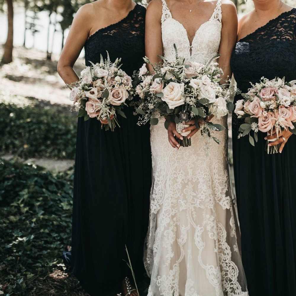 David’s bridal navy dress